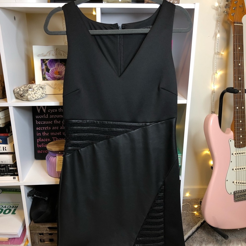 Guess Faux-leather Sleeveless Dress